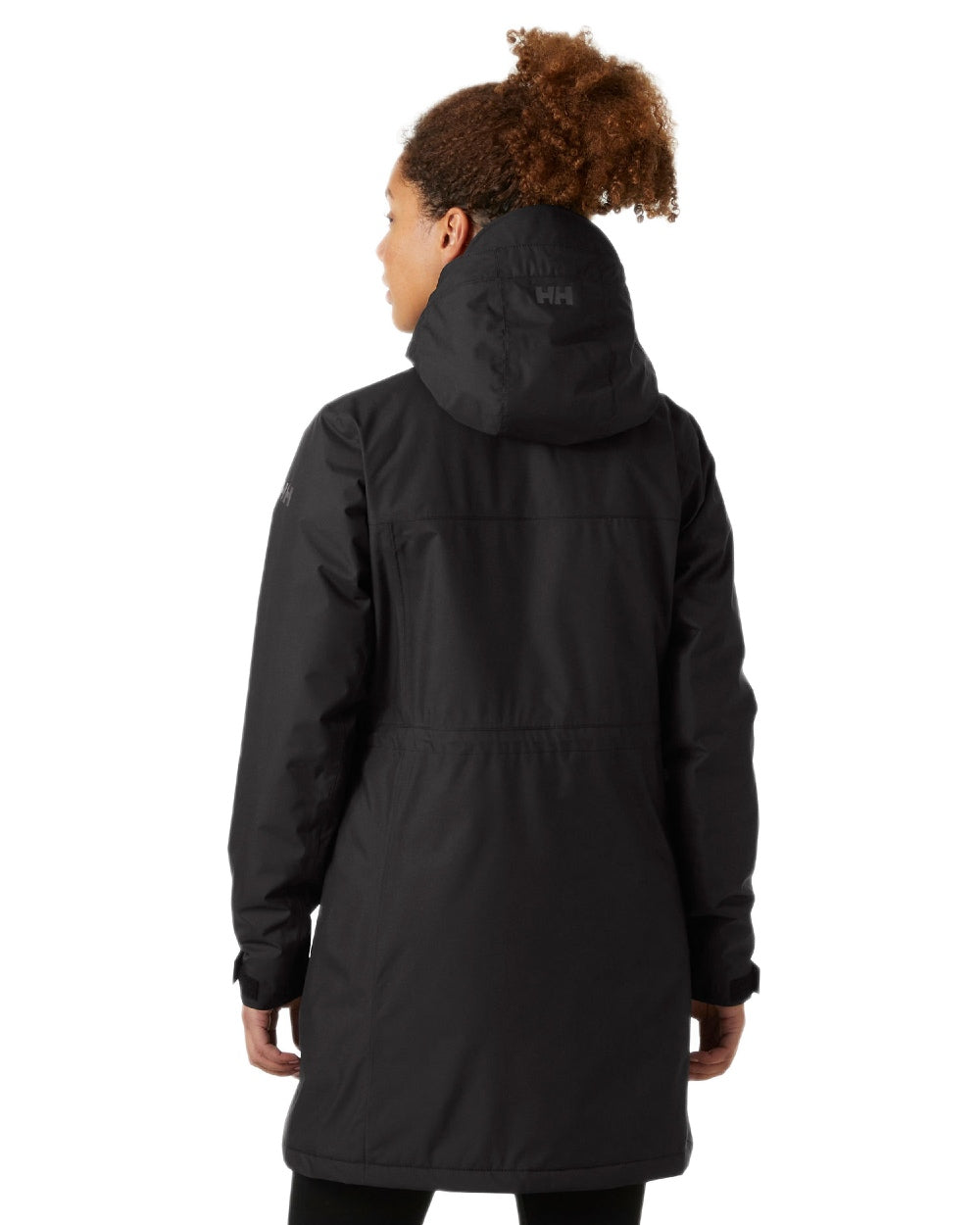 Black Coloured Helly Hansen Womens Westport Insulated Coat on white background