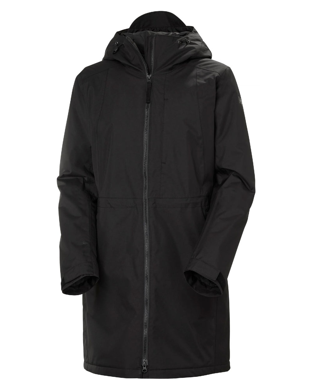 Black Coloured Helly Hansen Womens Westport Insulated Coat on white background