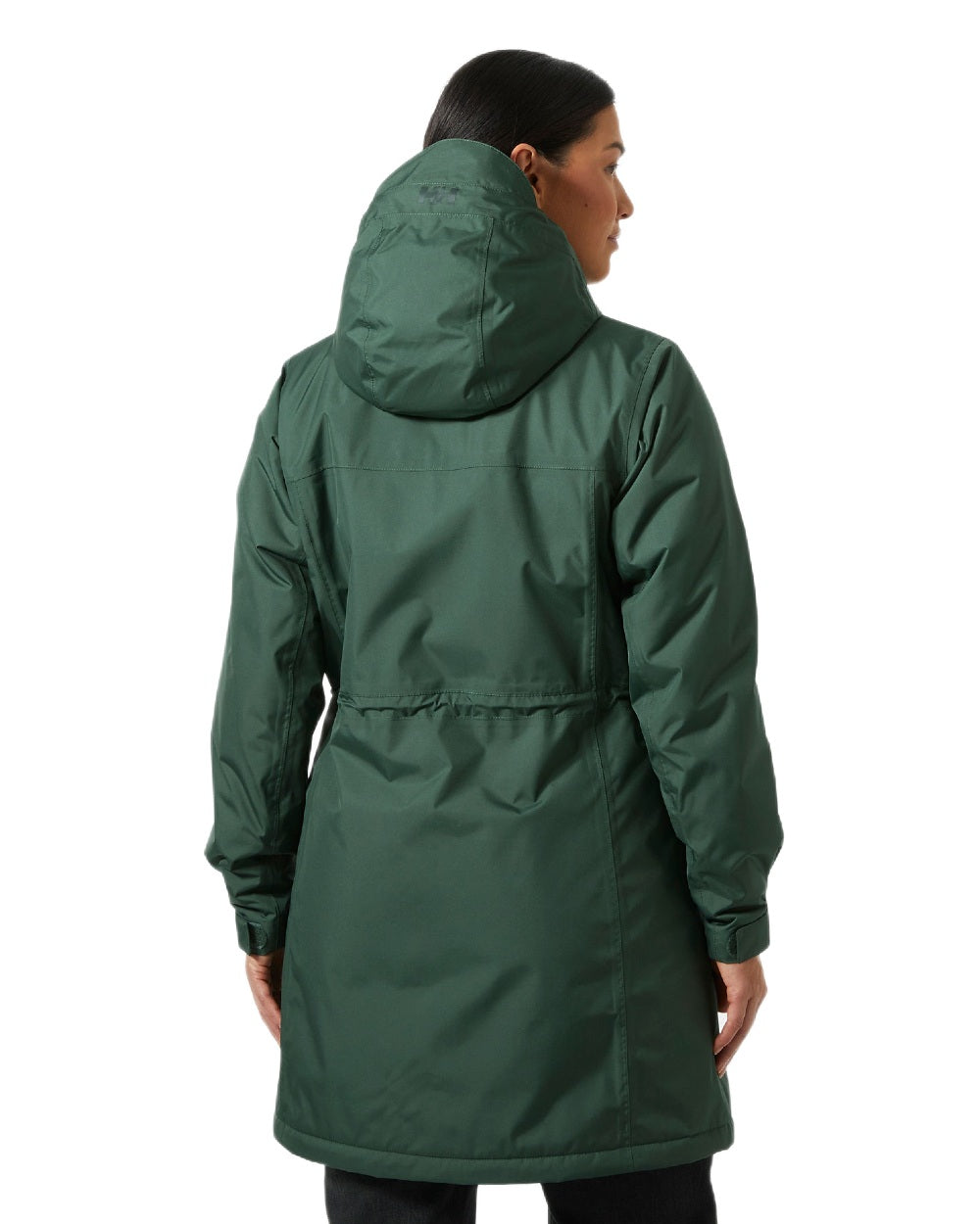 Jungle Green Coloured Helly Hansen Womens Westport Insulated Coat on white background