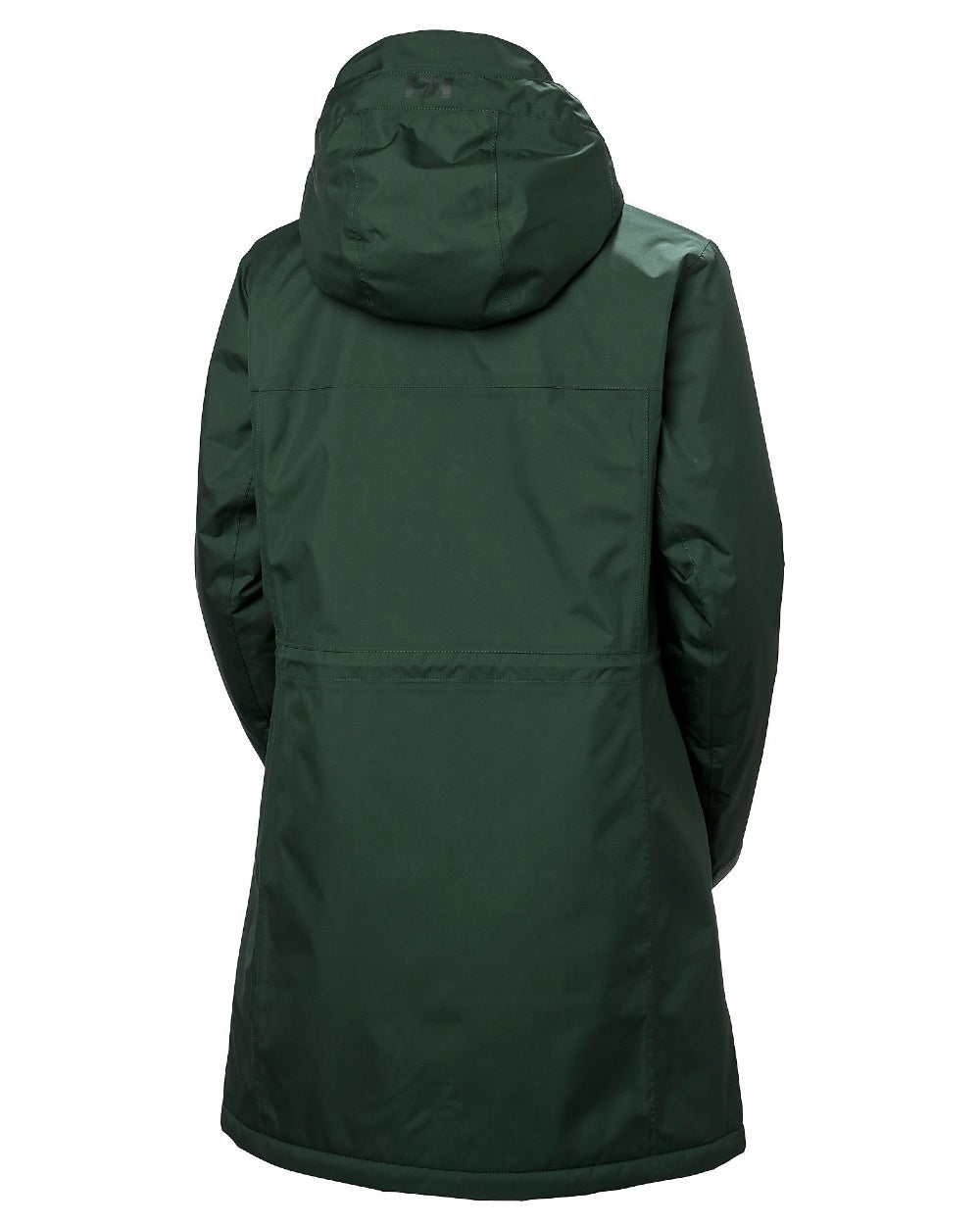 Jungle Green Coloured Helly Hansen Womens Westport Insulated Coat on white background