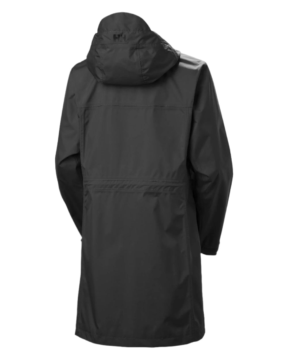 Black coloured Helly Hansen Womens Westport Raincoat on white background
