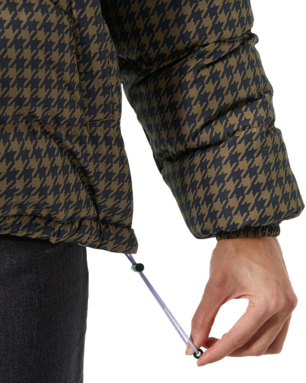 Sepia Coloured Helly Hansen Womens YU 23 Reversible Puffer Jacket on white background