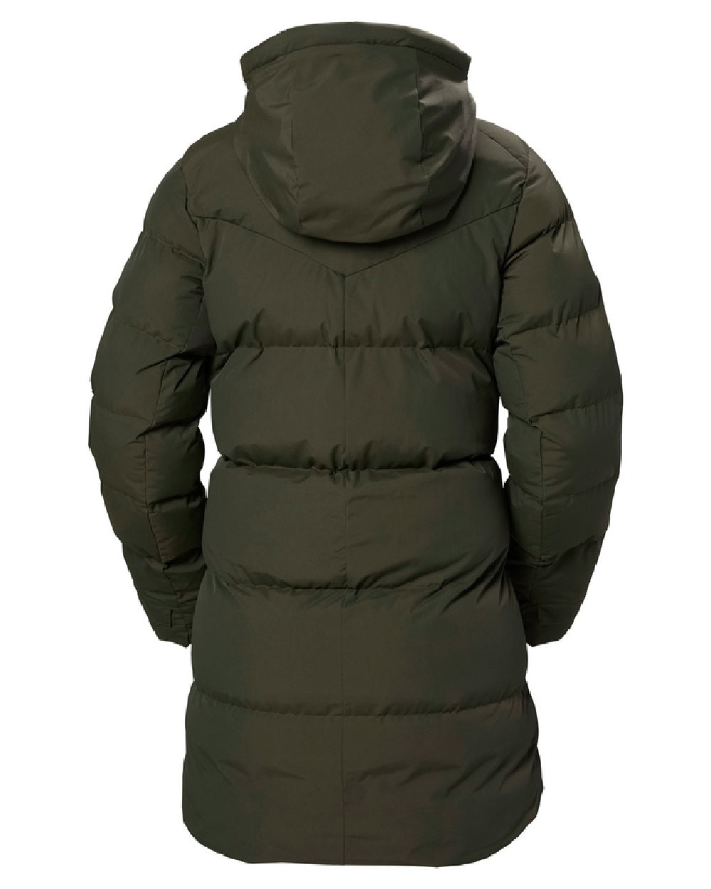 Utility Green Helly Hansen Adore Ladies Puffy Parka on white background