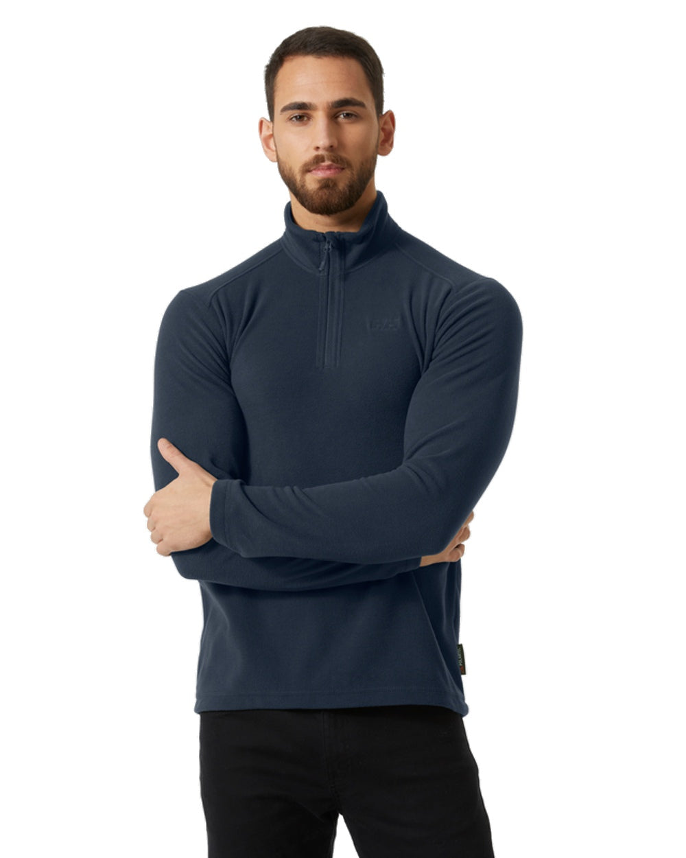 Navy coloured Helly Hansen Daybreaker 1/2 Zip Fleece on white background