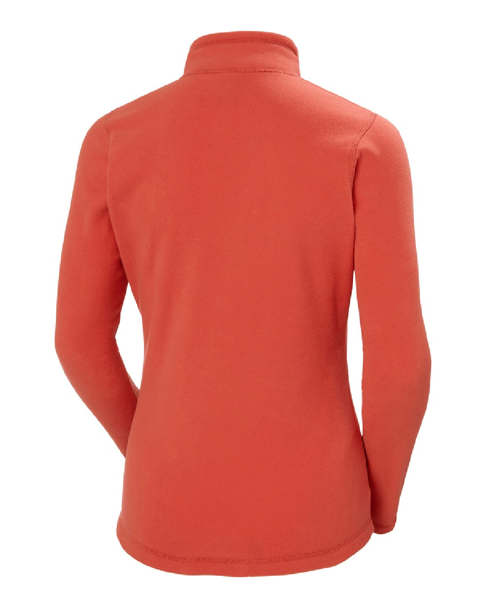 Poppy Red coloured Helly Hansen Daybreaker Ladies Fleece Jacket on white background