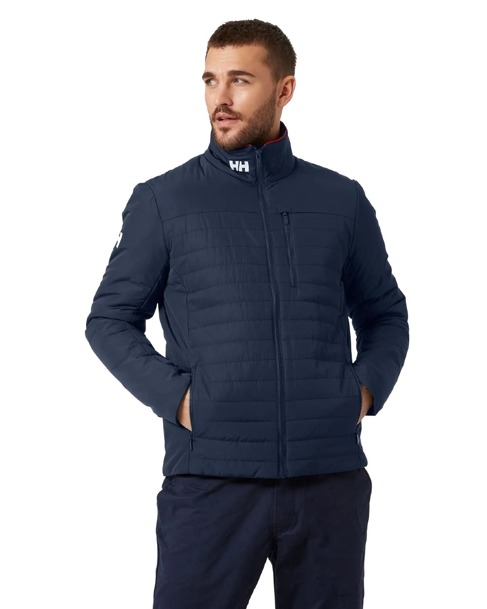 Helly Hansen Mens Crew Insulated Sailing Jacket 2.0 in Navy