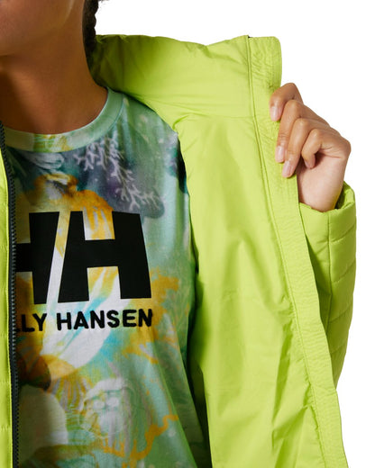 Helly Hansen Womens Crew Insulated Sailing Jacket 2.0 in Sunny Lime 