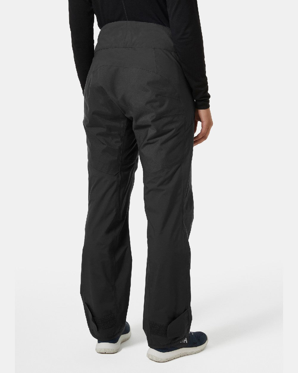 Ebony coloured Helly Hansen Womens HP Foil Sailing Pants 2.0 on grey background
