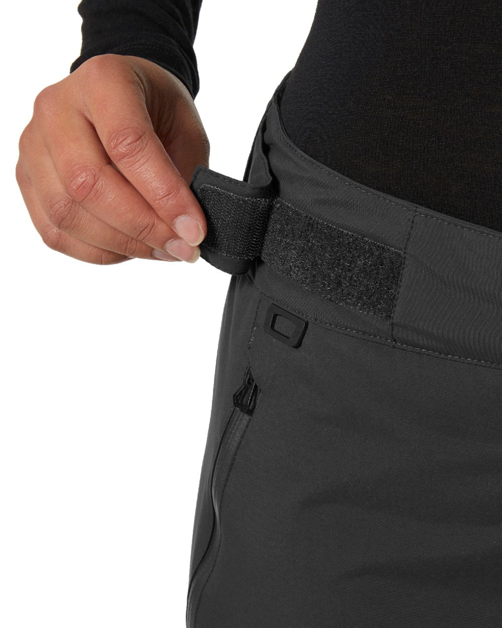 Ebony coloured Helly Hansen Womens HP Foil Sailing Pants 2.0 on white background