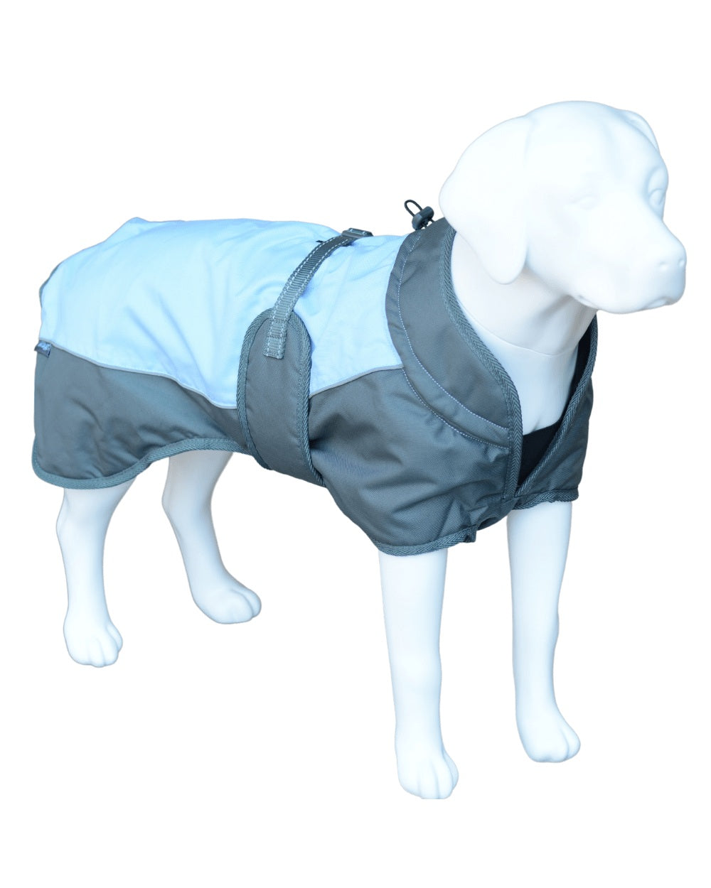 Blue Grey Henry Wag Waterproof Dog Coat on white background