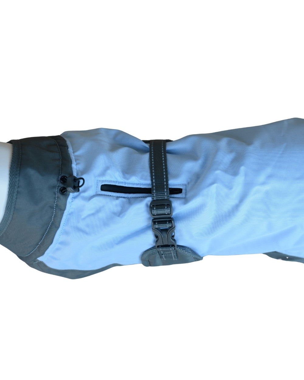 Blue Grey Henry Wag Waterproof Dog Coat on white background