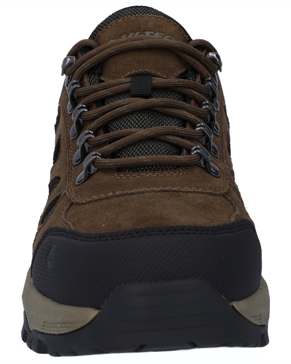 Smokey Brown Khaki coloured Hi-Tec Mens Bandera Expedition Low Hikers Shoes on white background
