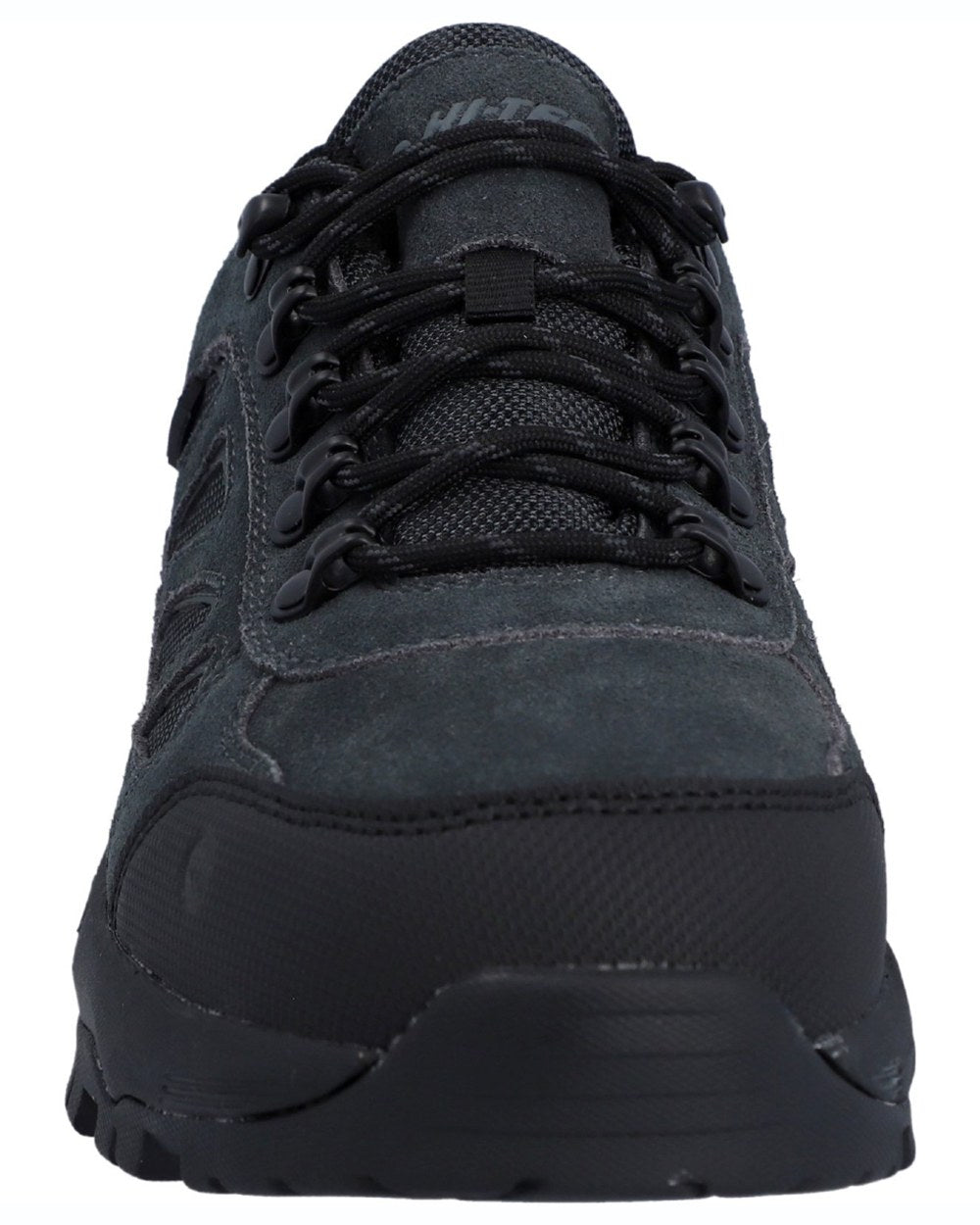 Charcoal Black coloured Hi-Tec Mens Bandera Expedition Low Hikers Shoes on white background