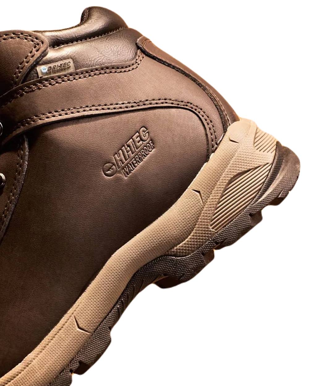 Dark Chocolate Hi-Tec Ladies Eurotrek Lite Waterproof Boots on white background