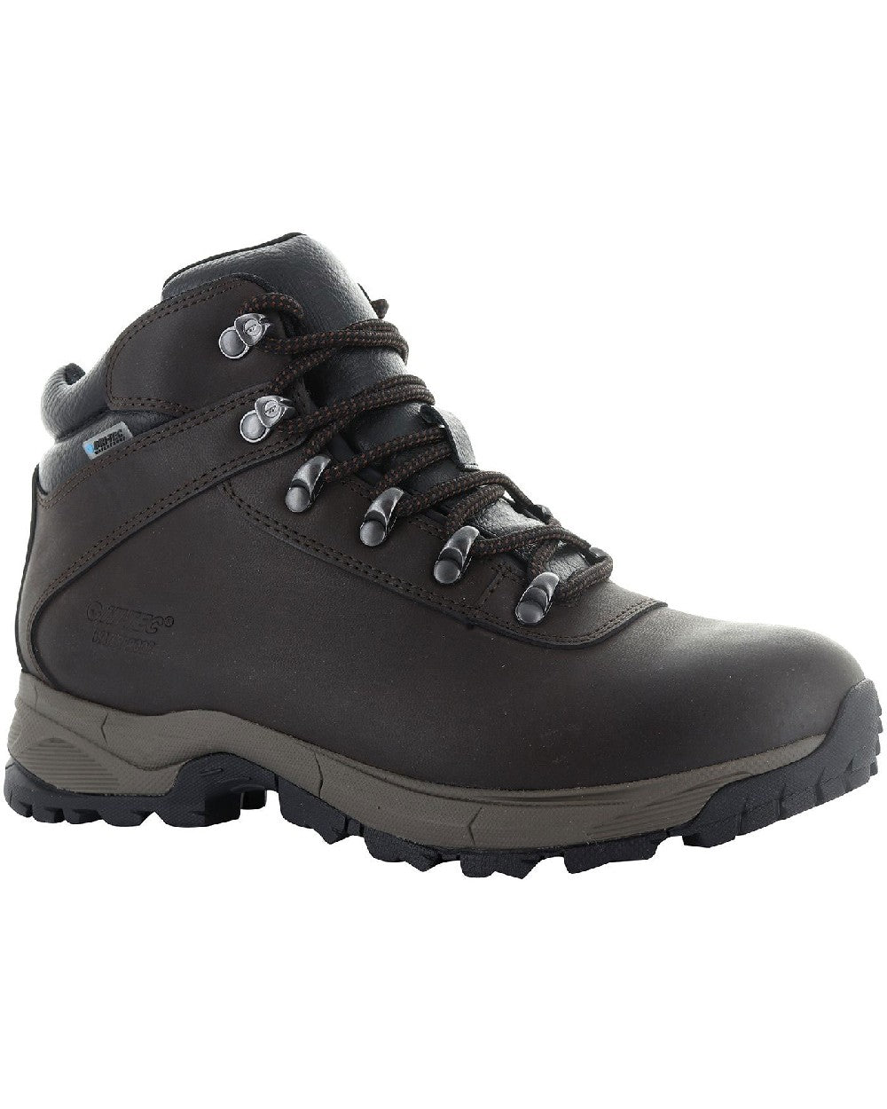 Dark Chocolate Hi-Tec Ladies Eurotrek Lite Waterproof Boots on white background