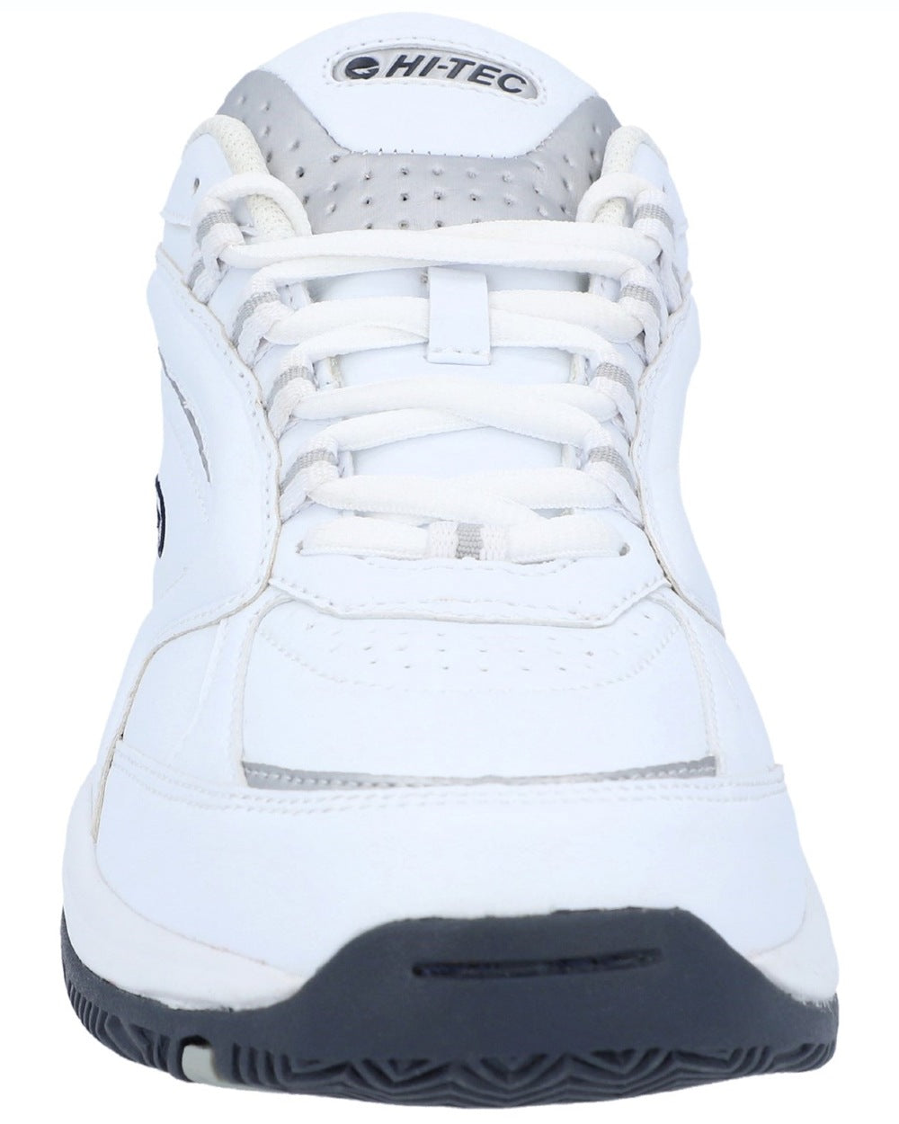 White coloured Hi-Tec Mens Blast Lite Wide Fit Trainers on white background