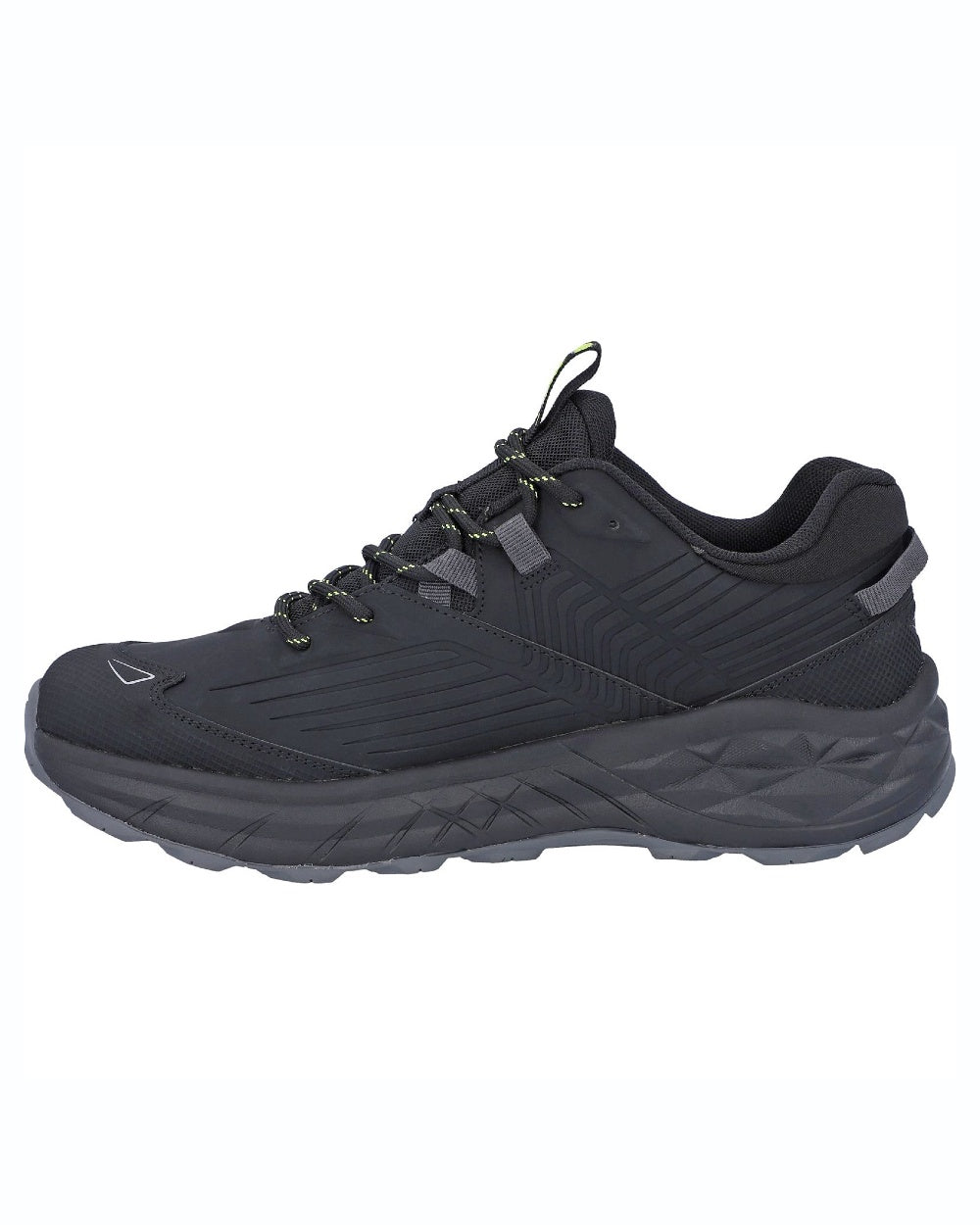 Black coloured Hi-Tec Mens Fuse Trek Hiking Shoes on white background