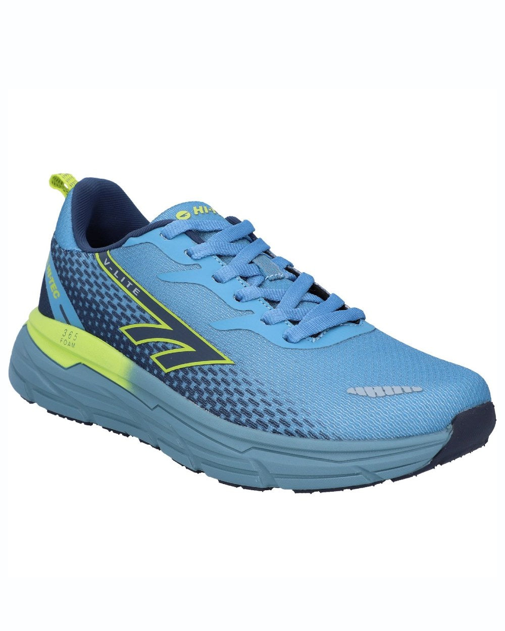 Blue coloured Hi-Tec Mens Promenade Trainers on white background