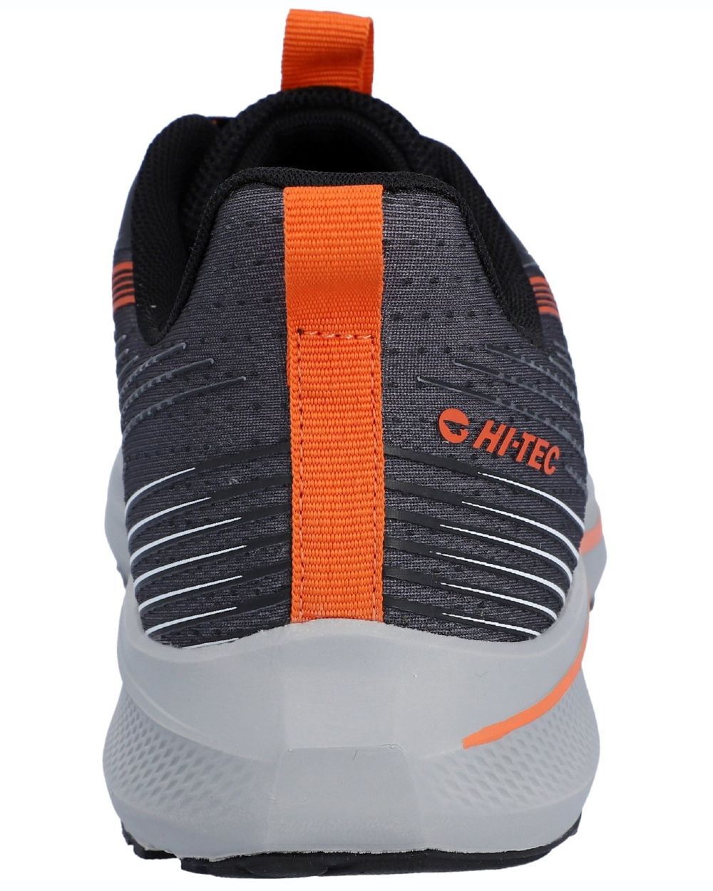 Black Quiet Shade coloured Hi-Tec Mens Santorini Trainers on white background