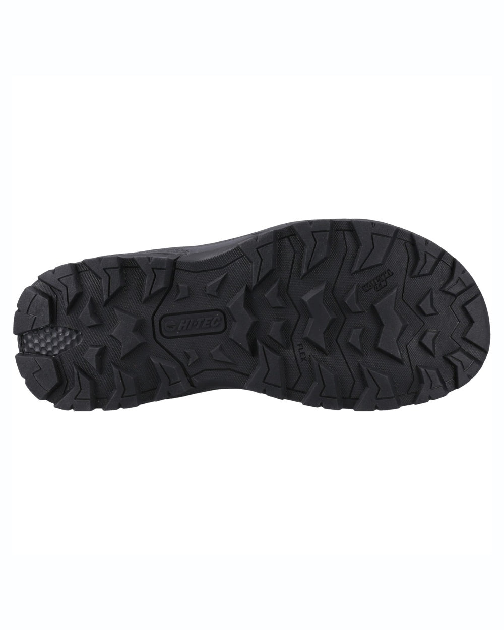 Black Grey Orange Coloured Hi-Tec Mens Sierra Sandals On A White Background