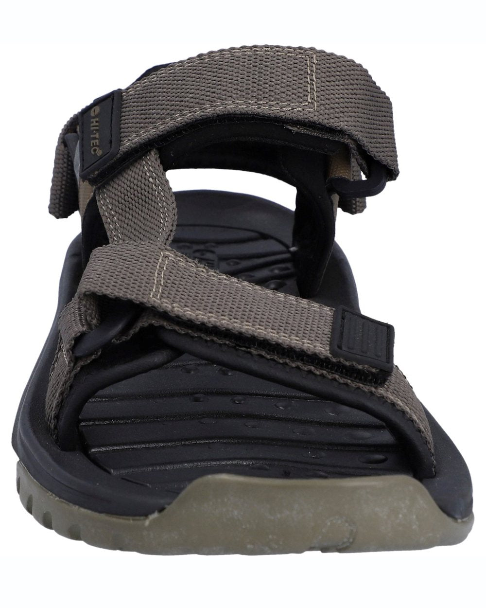 Desert Black coloured Hi-Tec Mens Ula Raft Sandals on white background