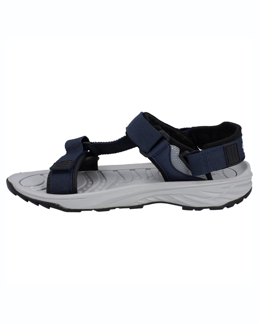 Navy Black coloured Hi-Tec Mens Ula Raft Sandals on white background