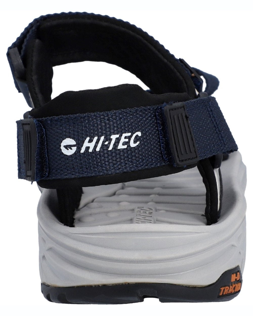 Navy Black coloured Hi-Tec Mens Ula Raft Sandals on white background