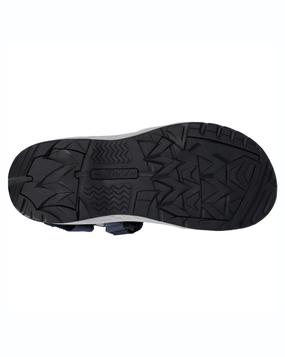 Navy Black coloured Hi-Tec Mens Ula Raft Sandals on white background