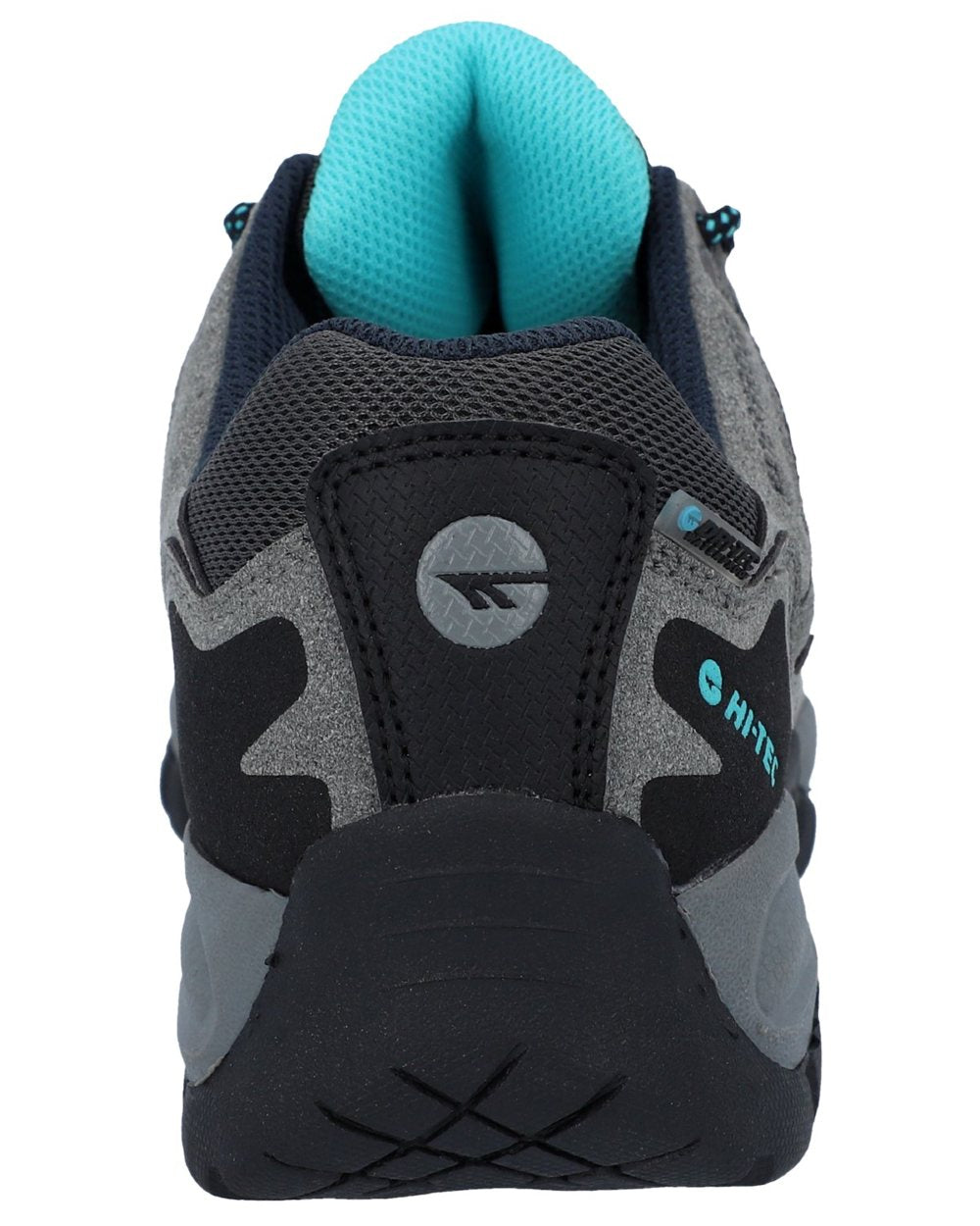 Grey coloured Hi-Tec Womens Corzo Low Hikers on white background
