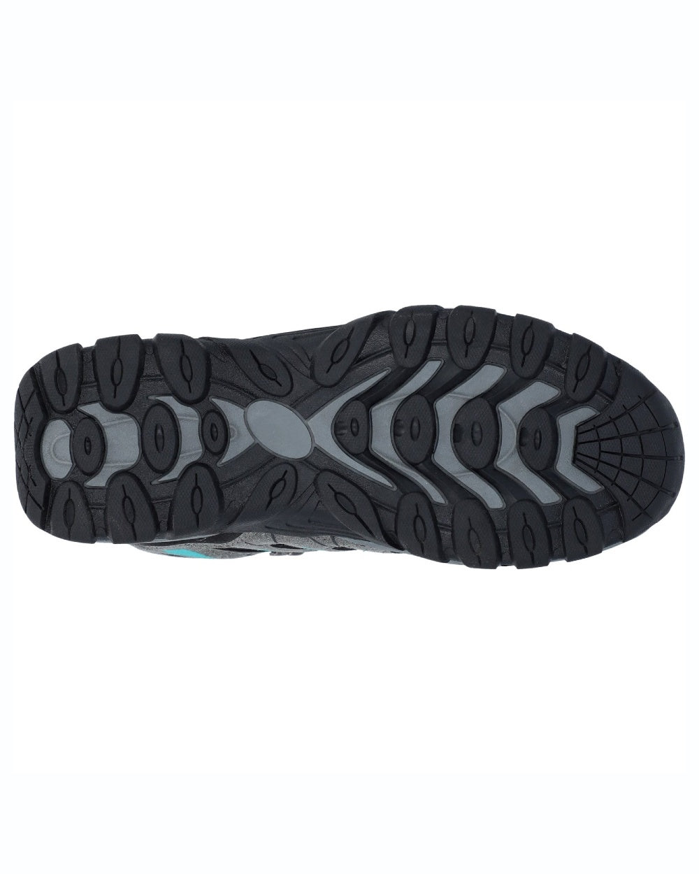 Grey coloured Hi-Tec Womens Corzo Mid Boots on white background