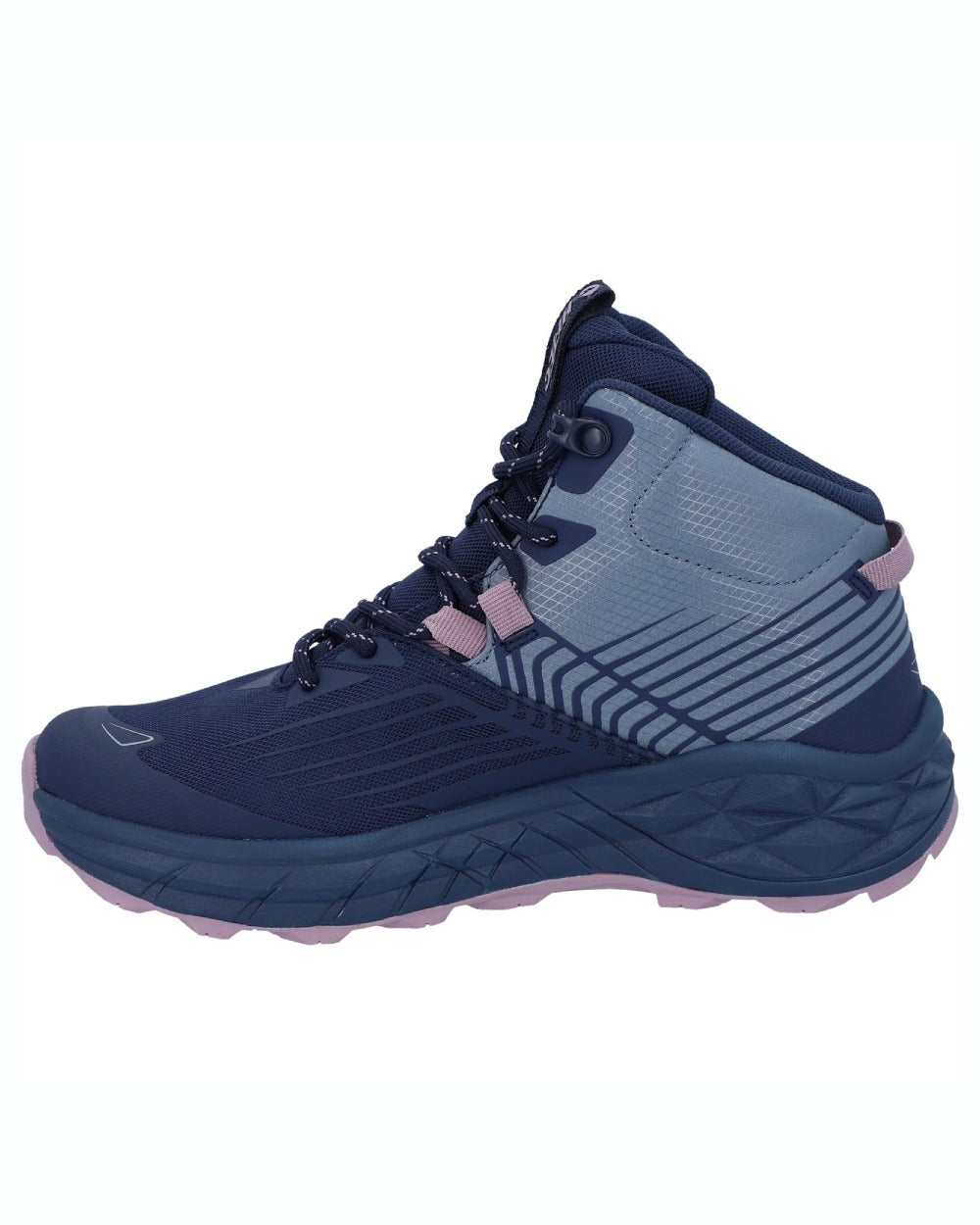 Flintstone coloured Hi-Tec Womens Fuse Trail Mid Boots on white background