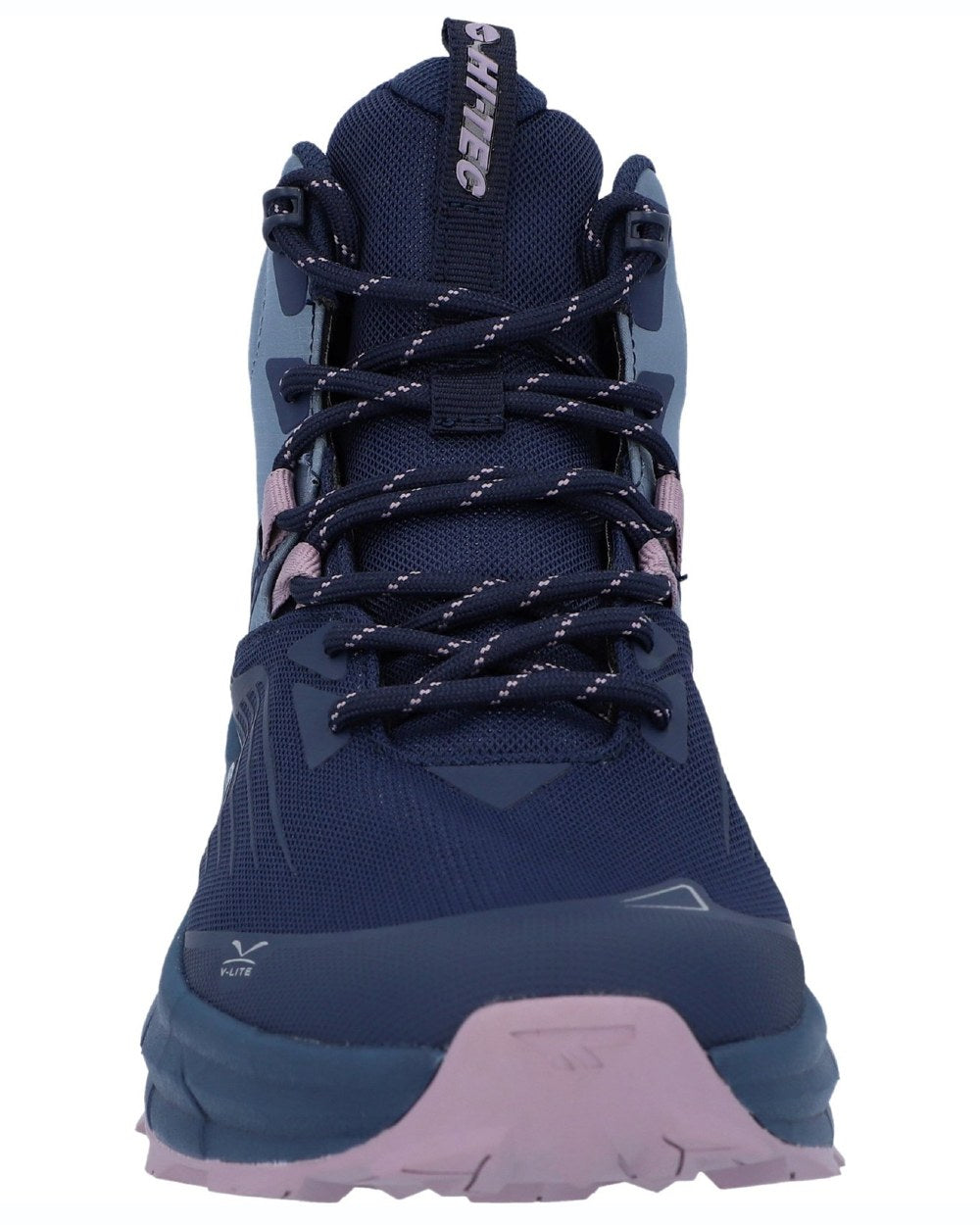 Flintstone coloured Hi-Tec Womens Fuse Trail Mid Boots on white background
