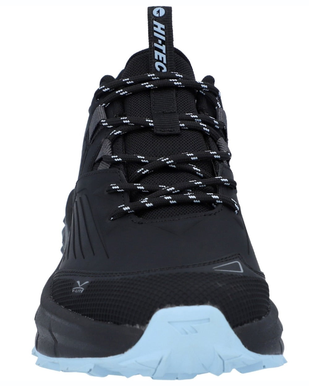 Black Blue coloured Hi-Tec Womens Fuse Trek Hiking Shoes on white background