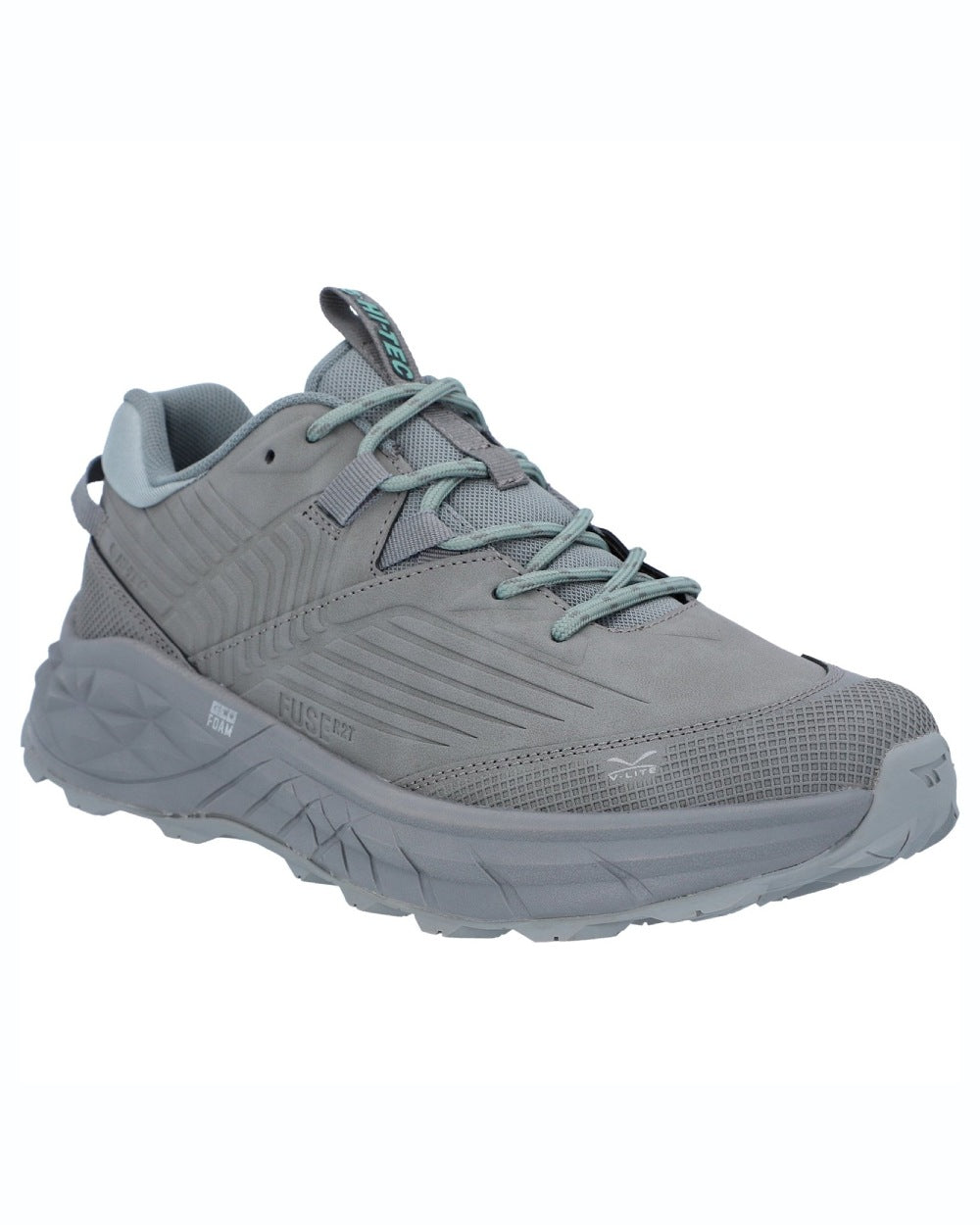 Cool Grey coloured Hi-Tec Womens Fuse Trek Hiking Shoes on white background