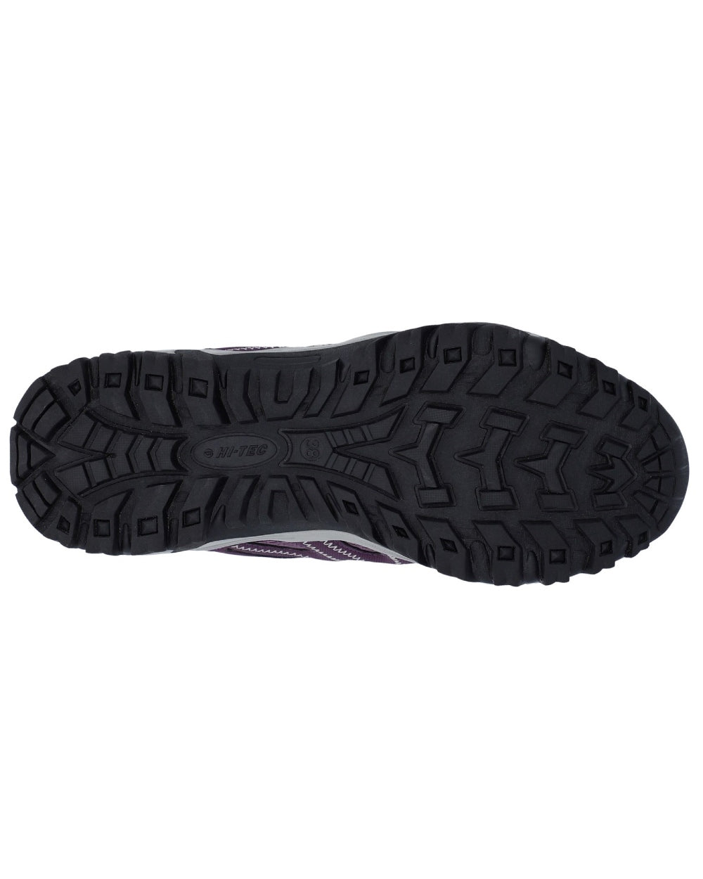 Plum Fuchsia Coloured Hi-Tec Womens Jaguar Shoes On A White Background