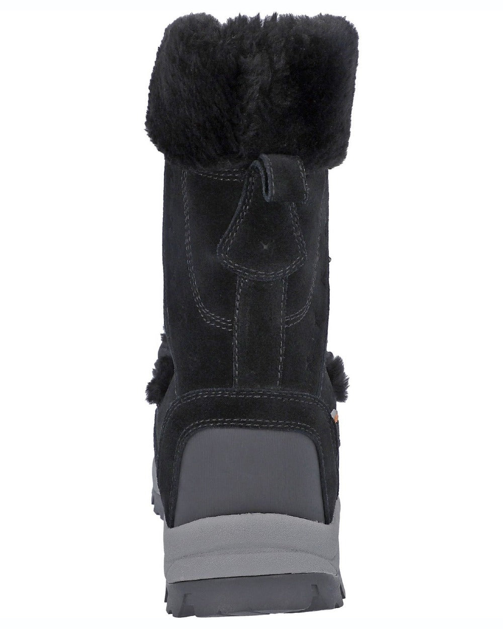 Black coloured Hi-Tec Womens Mortiz 200 Hiking Boots on white background