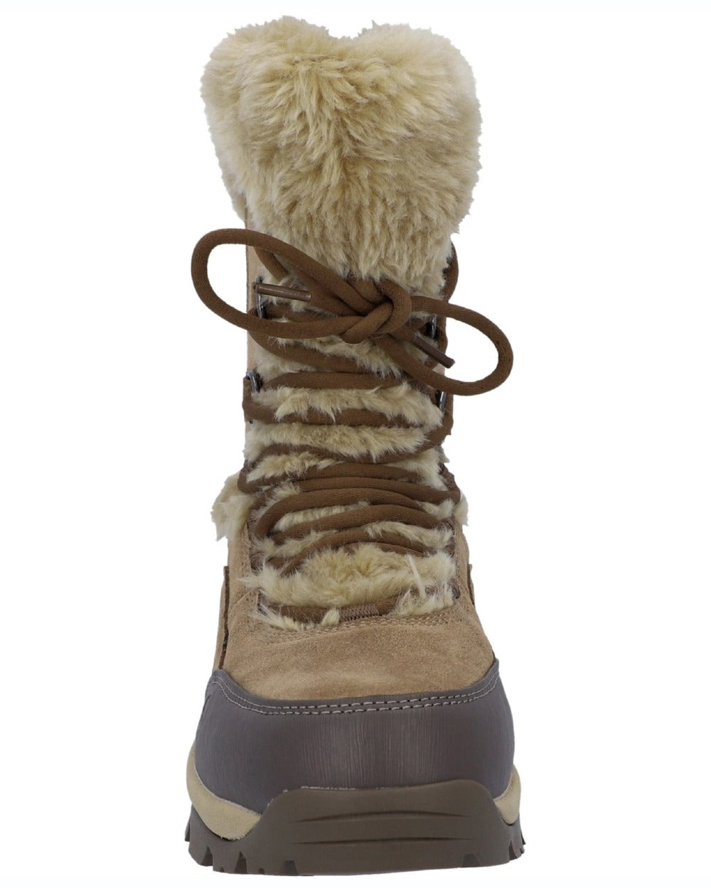 Light Brown coloured Hi-Tec Womens Mortiz 200 Hiking Boots on white background
