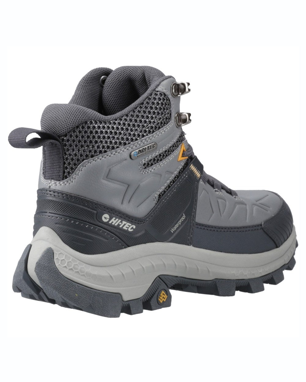 Cool Grey coloured Hi-Tec Womens Rainier Hiking Boots on white background