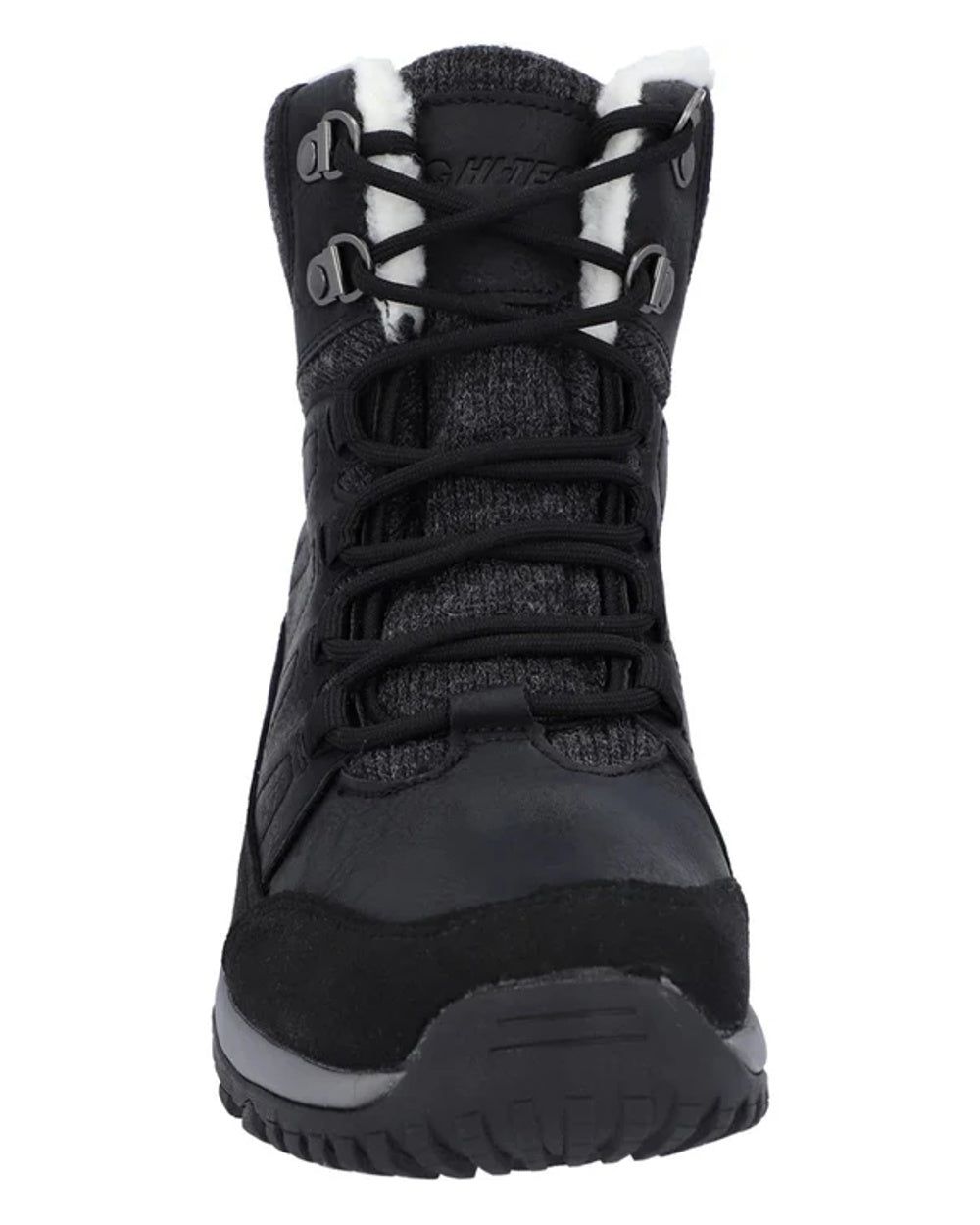 Black Coloured Hi-Tec Womens Riva Mid Boots on white background