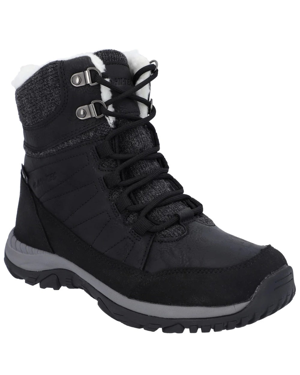 Black Coloured Hi-Tec Womens Riva Mid Boots on white background