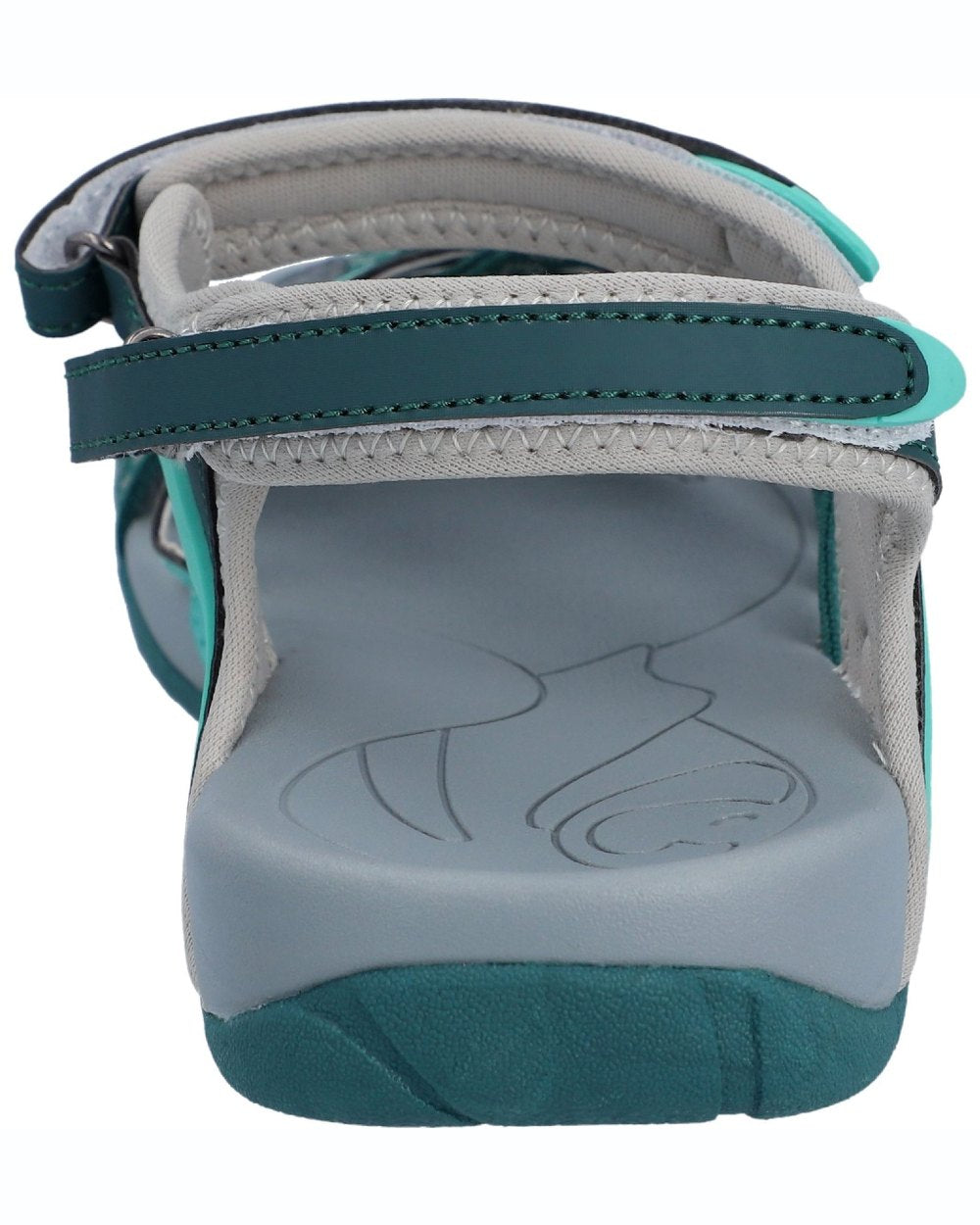 Dark Moss Coloured Hi-Tec Womens Savanna II Sandals On A White Background
