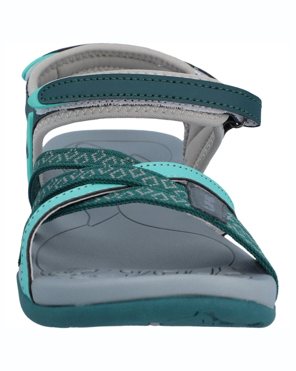 Dark Moss Coloured Hi-Tec Womens Savanna II Sandals On A White Background