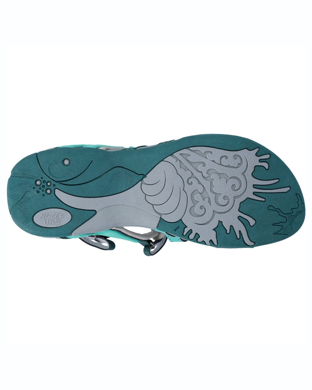 Dark Moss Coloured Hi-Tec Womens Savanna II Sandals On A White Background