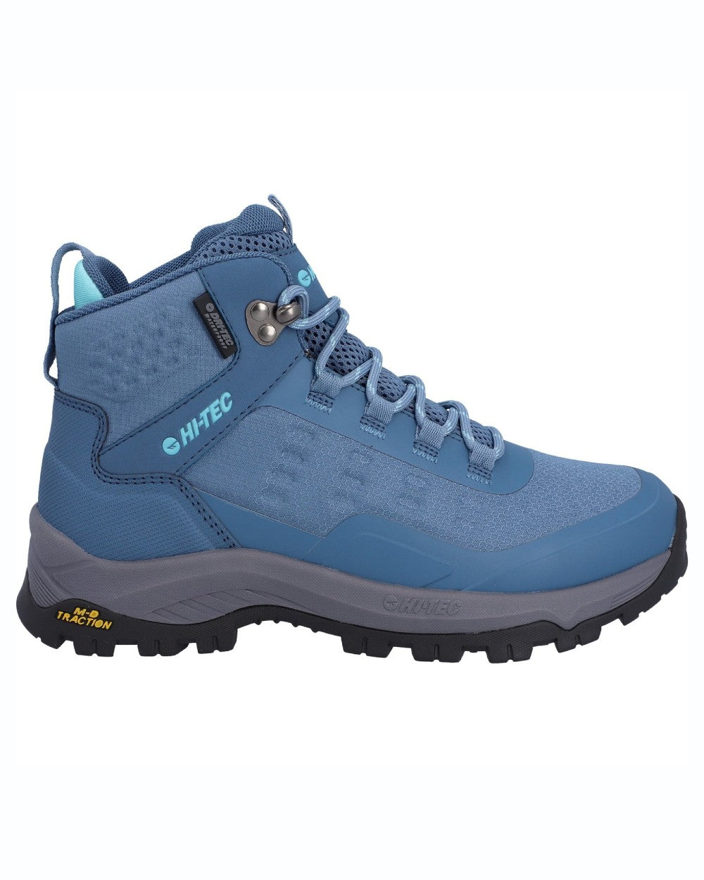 Mid Blue coloured Hi-Tec Womens Storm Expedition Sport Boots on white background