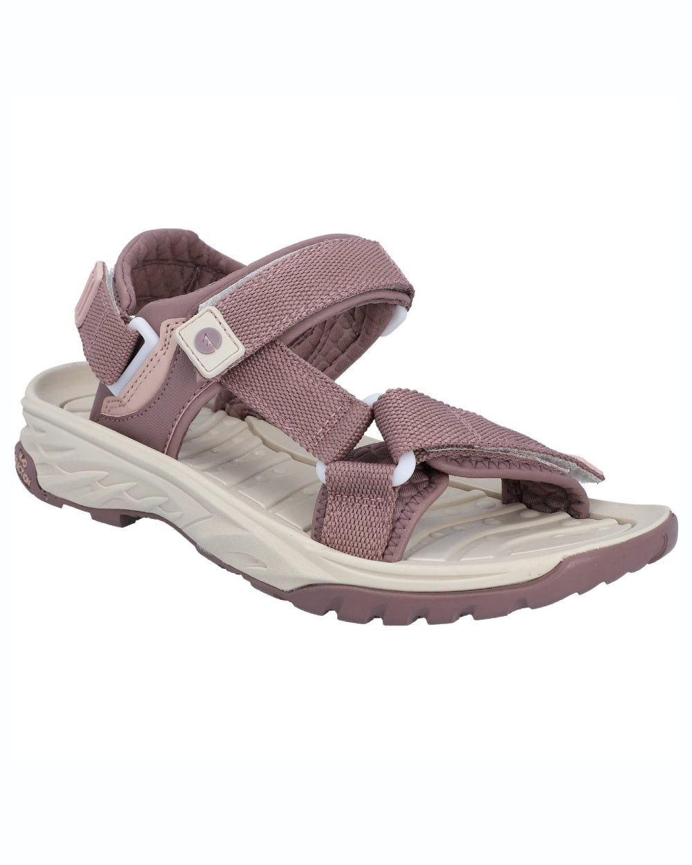 Rose Grey coloured Hi-Tec womens Ula Raft Sandals on white background