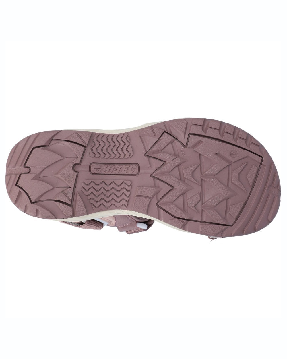 Rose Grey coloured Hi-Tec womens Ula Raft Sandals on white background