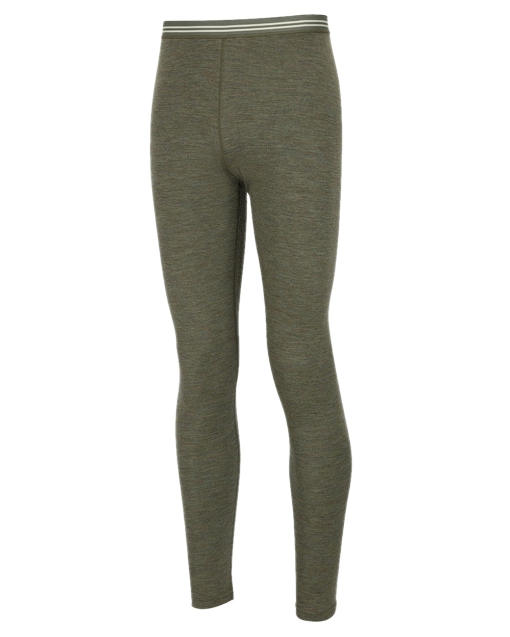 Green Coloured Hoggs of Fife 100% Merino Wool Long Pants on white background