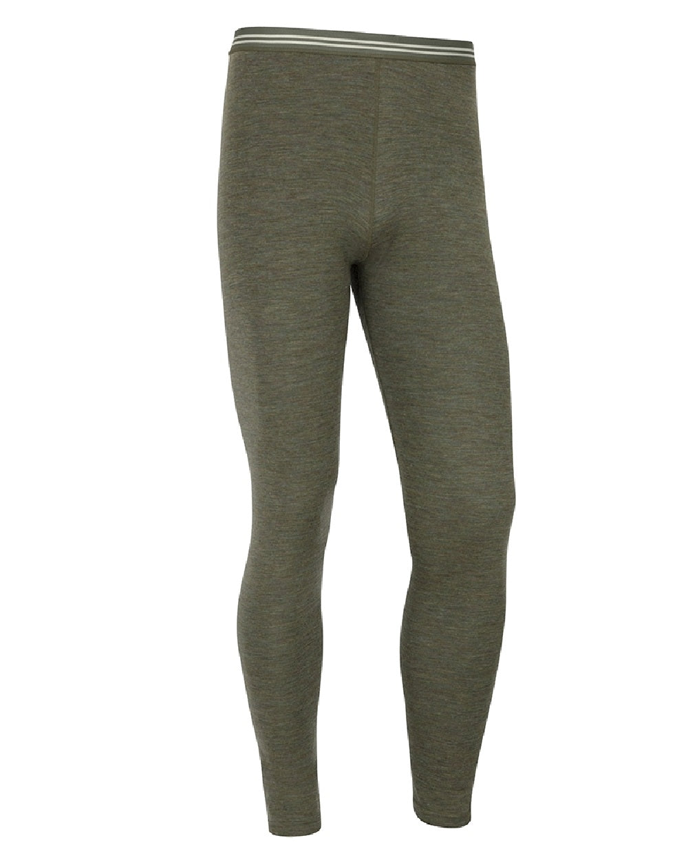 Green Coloured Hoggs of Fife 100% Merino Wool Long Pants on white background