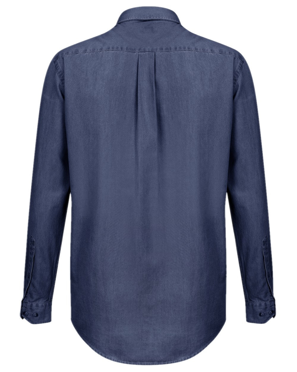 Dark Wash Coloured Hoggs of Fife Archerfield Denim Shirt on white background