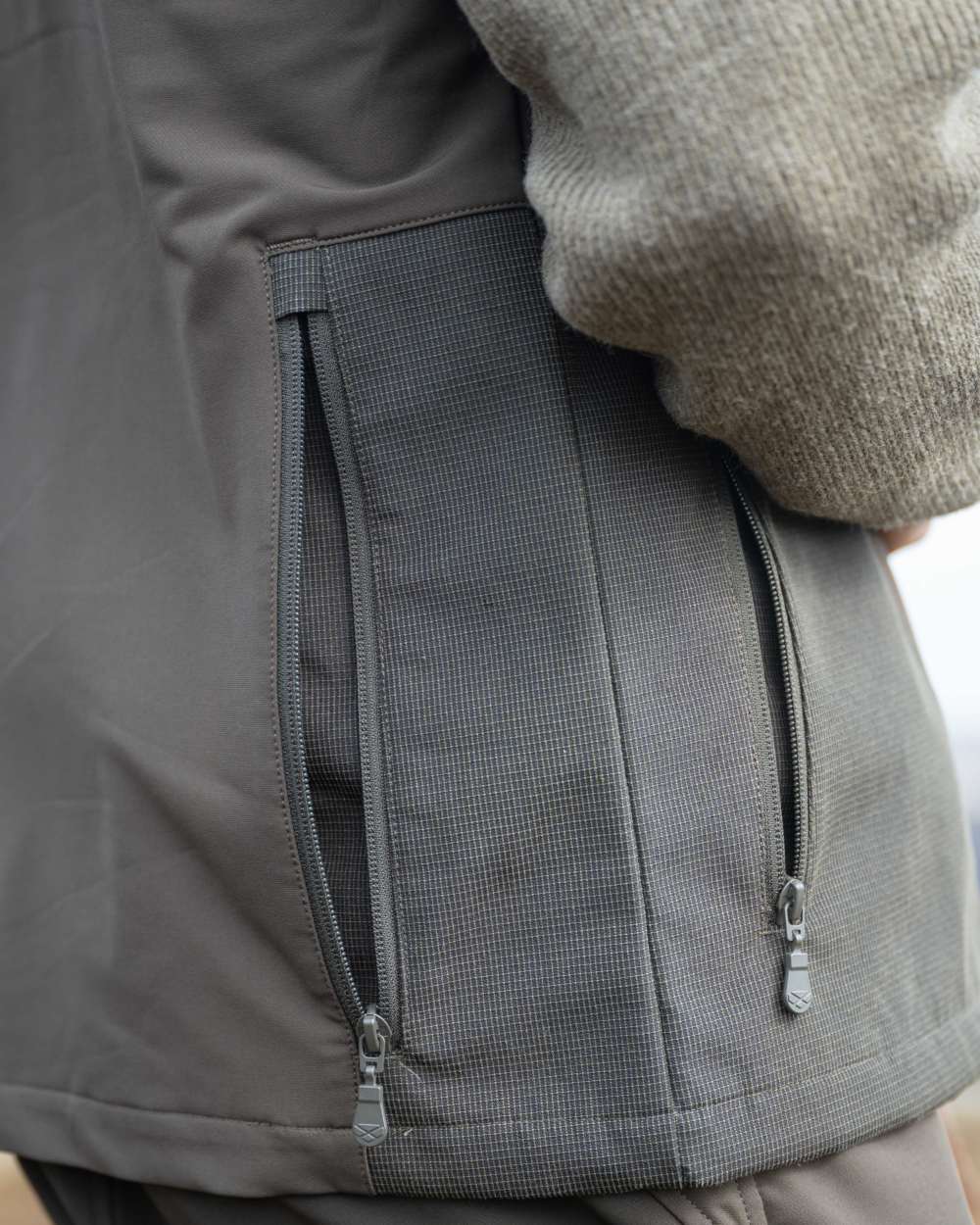 Green Coloured Hoggs of Fife Ardross 4-Way Active Gilet on outdoor background